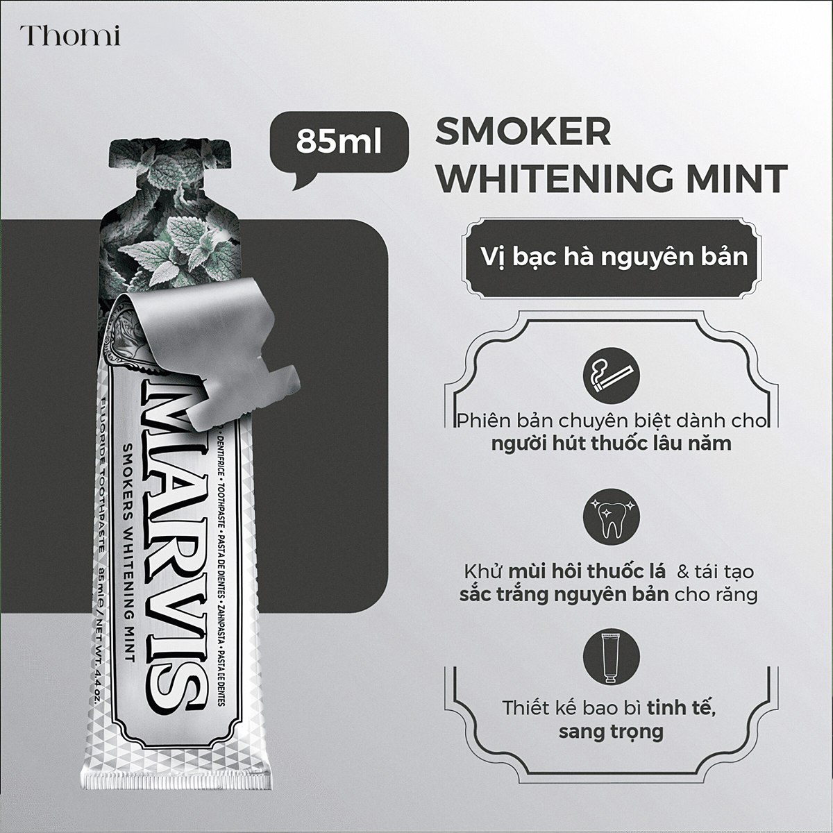 marvis-smokers-whitening-mint-85ml-2 Kem Đánh Răng Marvis Smokers Whitening Mint 85ml